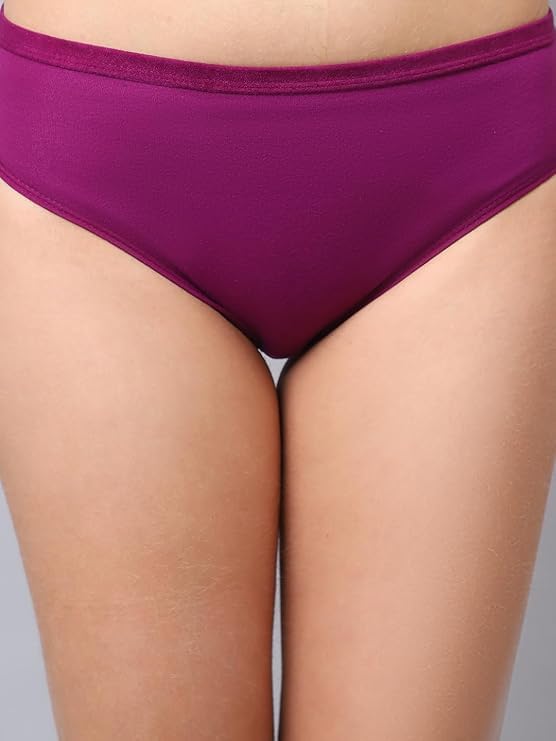 Image of Flomex Women's Hipsters Panties Super Soft Hipster Ladies Plain Bright Panty /Innerwear Soft Panties Underwear Combo Pack 3