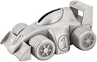 Pewter Racing Car Kids Metal Coin Bank