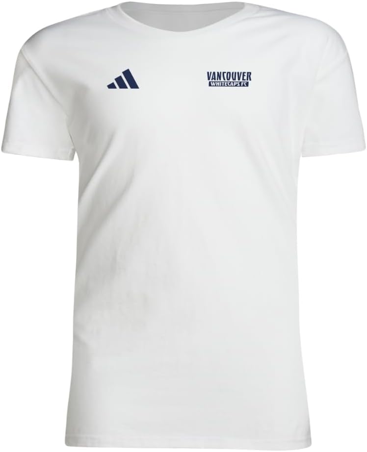 adidas Kids' Vancouver Whitecaps FC Pre-Game Short Sleeve T-Shirt Small White/Vancouver Whitecaps