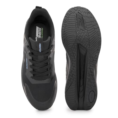 Image of Red Tape Men's Sneakers Grey Blue Mesh Round Toe Lace-Up Comfort Grip