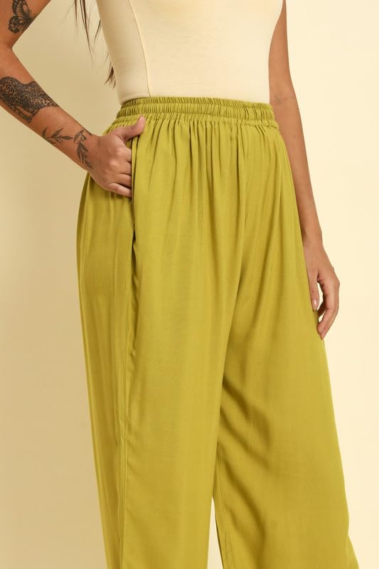 Image of Soft Colors Relaxed Fit Pocket Palazzo
