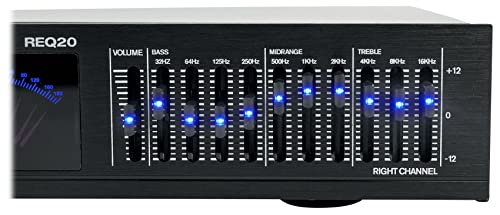 Rockville REQ20 19 Inch Rack Mount Pro Dual 10 Band Graphic Equalizer Eq W/Vu Meters thumb #3