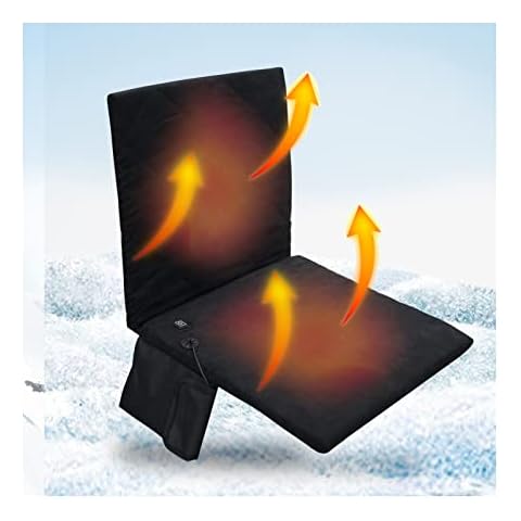 40,6 cm beheiztes Stadion-Sitzkissen, tragbares USB-beheiztes Sitzkissen für Outdoor-Bleicher, Camping, Angelheizung, 3 Stufen, Entspannung von Wärme, faltbarer Stuhl für Bankbleicher Cover
