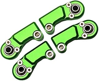 Front Steering Tie Rod Aluminum Ball Ends For Axial 1/6 SCX6 Jeep JLU Wrangler AXI05000-4Pc Set Green
