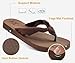 KuaiLu Flip Flops Women Arch Support Yoga Mat Comfortable Summer Beach Walking Thong Cushion Sandals Slip on Pool Outfits Travel Essentials Orthotic Slides Indoor Outdoor Slippers Shoes Brown Size 8