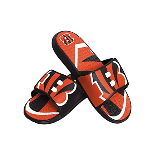 Image of FOCO mens NFL Team Logo Athletic Sport Shower Flip Flop Sandals Gel Slides