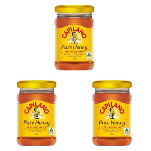 Image of Capilano Australian Honey- 500gms | 100% Pure & Natural | Eucalypt & Ground Flora Blend | Sweet, Smooth & Balanced | Perfect for Tea, Toast & Recipes (Pack of 3)