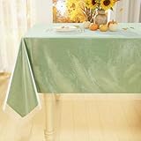 Smiry Rectangle Table Cloth 60x84 Inch, Waterproof Wipeable Vinyl Tablecloths Protector, Oil Spill Proof Plastic Table Cover for Dining, Picnic, Camping, Outdoor, Clear