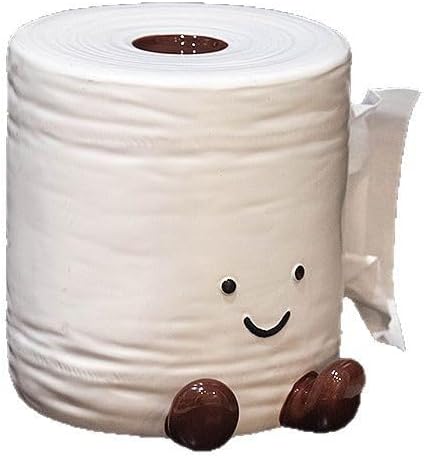 Creative Cute Ceramic Tissue Box, High-Value Personalized Napkin Holder for Living Room Desktop & Bathroom, Decorative Tissue Dispenser & Tabletop Ornament,