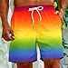 Mens Swim Trunks 5 Inch No Liner Beach Surfing Board Shorts Drawstring Quick Dry Bathing Suit Summer Beach Shorts Men Swim Shorts Multicolor M