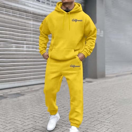 Mens 2 Piece Sweatsuits Sets Hoodie Tracksuit Fleece Hoodie And Sweatpants Jogging Suit Athletic Hooded Sweatshirts2
