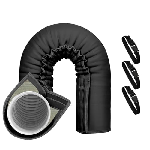 Eastuy Protection Portable pour Tuyau de Climatisation | Isolation Pour Tuyaux De Climatiseur - Enveloppe Isolante Triple Couche Ajustable pour Usage Intérieur et Extérieur - Diamètre 13 cm et 15 cm