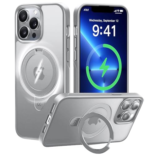 Image of iPhone 13 pro Magsafe Stand Case | Matte Design & 360 Protection | Military-Grade Apple iPhone 13 pro Cover | Ultra Premium - Gray