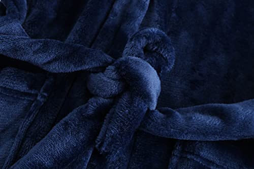 Cjmjxph CJMJXPHD-294 Boys Fleece Robe, Hooded Toddler Soft Fuzzy Bathrobe For Kids 2-16 Years Navy 13-14 Years thumb #4