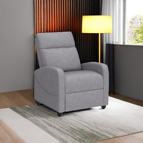 image for SMUG Fabric Home Theater Seating with Lumbar Support Winback Single So