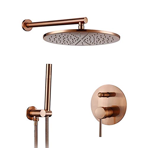 Système de douche de pluie encastré avec pommeau de douche 10 pouces et douchette