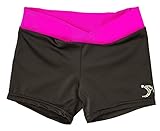Sookie Active Premium Nylon Micro Fiber Boy Cut V Waistband Shorts (Youth 6-8) HOT Pink