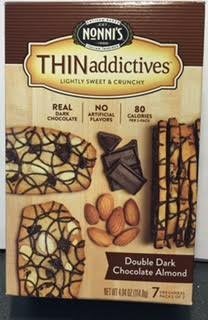 Nonni's Thin Addictives Double Dark Chocolate Almond 4.04 oz (Pack of 3)