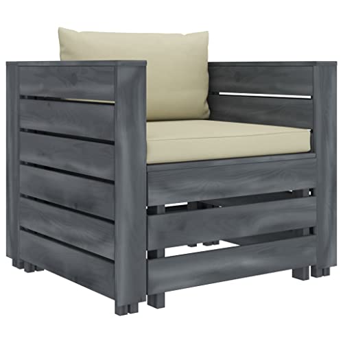 (Schneller Versand) Terrassenmöbel-Set, Outdoor-Sitzplatz-Chat-Set mit Kissen Rückenkissen, Outdoor-Gesprächs-Set 2-TLG… – Bild 4