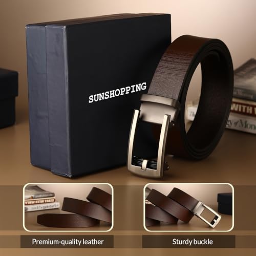 Image of Men Genuine Leather Belt Strong and Timeless Perfect For Formal and Casual Durable and Stylish (Black)