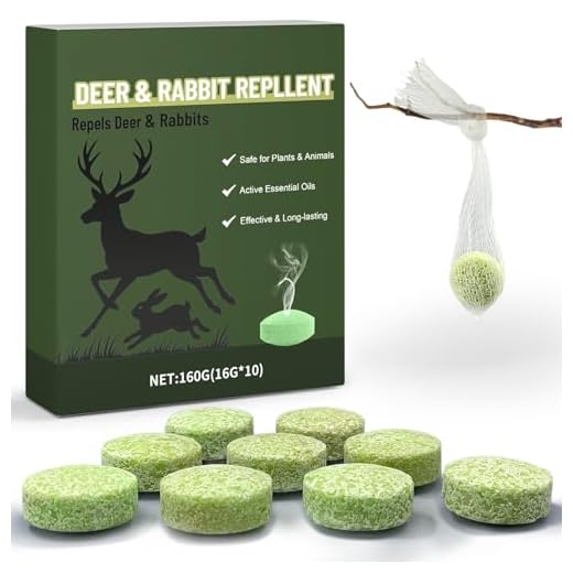 Deer Deterrent 10 Balls, Rabbit Deterrent Outdoor for Plants, Natural Deer Deterrent Keep Deer and Rabbit Out of Garden Yard, Powerful Deer Deterrent for Backyard Plant Tree Vegetable Flowers