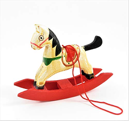 Melody Jane Casa de Muñecas Antiguo Madera Caballo Balancín Infantil Tienda de Juguetes Accesorio