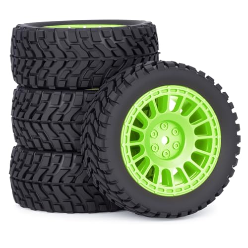 Pneus RC 1.9 pouces 75x31mm avec moyeu hexagonal 12mm vert pour SCX10 et TRX4