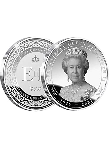 Alte Gedenkmünze „Queen Elizabeth 1947“ – Aus Messing, Versilbert, Sammlerstück, In Geschenktüte