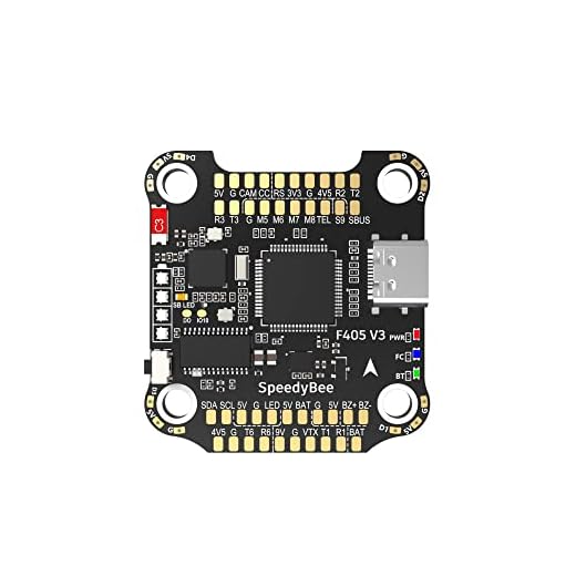 SPEEDY BEE F405 V3 Contrôleur de vol 30 * 30mm FC&ESC Stack,Blackbox, WiFi & Bluetooth FPV Drone Flight Regulator Stack Fonctionne pour Tous Les BLHeli32/BLHeli_S/Bluejay ESCs