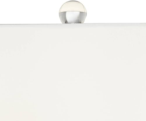 Miniatura 3 de 360 Lighting Marnie - Moderna lámpara de mesa con jarrón costero de 28 pulgadas de alto, cristal azul, tela blanca, pantalla cónica, decoración para