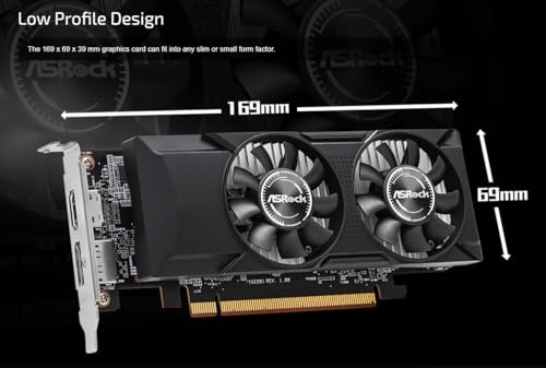 Image of ASRock Low Profile Arc A310 4GB GDDR6 pci e x16 Express 4.0 ITX Video Card A310 LP 4G 64-Bit 0Db Silent Cooling Super Alloy Graphics Card