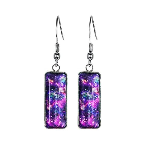 WIRESTER Purple Nebula Galaxy Earrings Cover