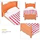 EXCEART DIY Puppenhaus Bett Miniatur MöBel 1 Set Puppenhaus Bett Miniatur Queen Mini Bettwäsche Spielzeug Möbel Zubehör
