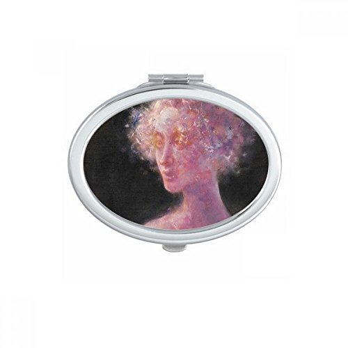 Miroir compact portable Violet Xjj ovale fait main - 2