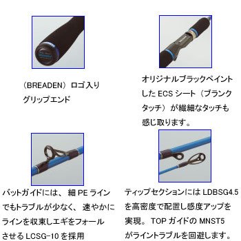 ブリーデン(BREADEN) ロッド Squidwickedgame BB division SWG-BB410M 2枚目