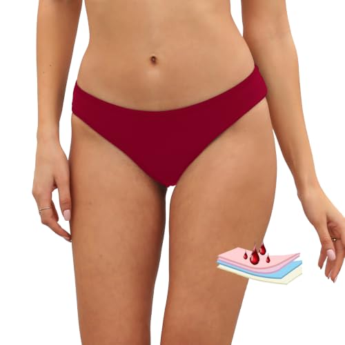 Image of Leoparts Period Swimwear Leakproof Bikini Bottoms Low Rise Swimuit Bottom Briefs for Teen Girls Women