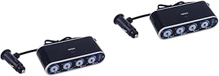 VICASKY 2Pcs Carregador Para Carregadores USB De Carro Tomada USB Tomada De Carro Divisor De Tomada De Isqueiro De Carro Divisor De Tomada De Carro Divisor De Carro De 4 Vias Carregador