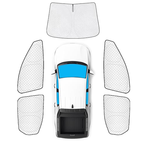 Image of KMF Windshield Sun Shade Replacement for Hyundai Santa Cruz Accessories 2022-2024, Side Window Sun Shade Cover Sun Visor Shield Cover,Rear Window Sunshade for Camping /Baby UV Block and Privacy Protect