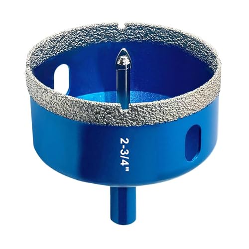 Image of TurstAid Diamond Hole Saw 2-3 /4 Inch with Pilot Guide Drill Bit - Performance Diamond Tile Hole Saw for Porcelain, Glass, Marble, Ceramic