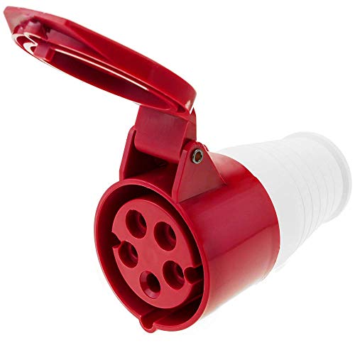 BeMatik - Base Enchufe industrial CETAC hembra 3P+T+N 16A 380V IP44 IEC-60309 aérea