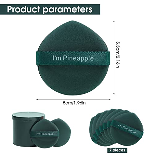 Image of MAYCREATE Makeup Puffs 7 Pcs Wet Dry Beauty Blender Sponge Green