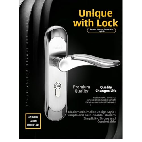 Serrure de porte simple ou double languette FACAIIO pour intimité chambre - 2