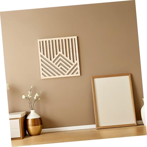 Miniatura 6 de Homoyoyo Decoración De Pared Vintage En Madera De Arce Pequeña, Panel Decorativo Hueco Abstracto, Colgante Rústico Para Sala Y Jardín, Juego De 2 Piezas