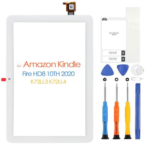 【Pacchetto & Servizio】: La confezione include 1 * touch screen per Amazon Kindle Fire HD 8 10th Gen+ 1 * Riparazione Kit + 1 * nastro 3M.