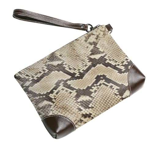 新品未使用】ヘビ革 クラッチバッグ スネークパターン NBKING