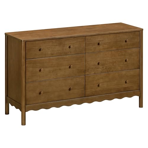 Image of Babyletto Swell 6-Drawer Assembled Baby Dresser, Natural Walnut | GREENGUARD Gold Certified, 6 Spacious Drawers, Dresser for Bedroom, Living Room & Hallway - Wooden Double Chest of Drawers