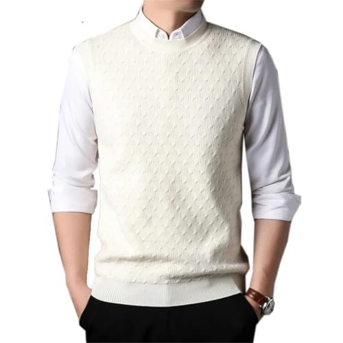 Men Wool Knit Tops Sleeveless Jumpers Pullover O Neck For Sweater2