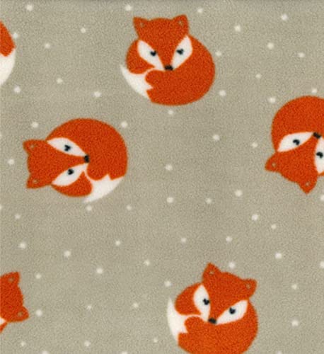 Tissu polaire imprimé renards pour plaids douillets et pyjamas