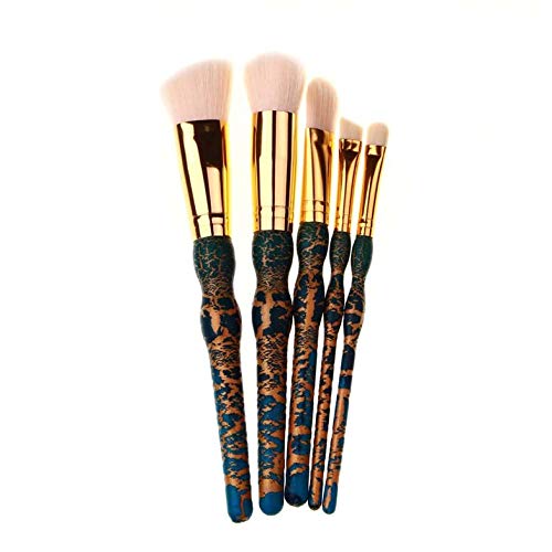 CloverGorge 5Pcs/Set Makeup Brush Set Beauty Tools Eye Shadow Cheeks High Light Make-Up, Red