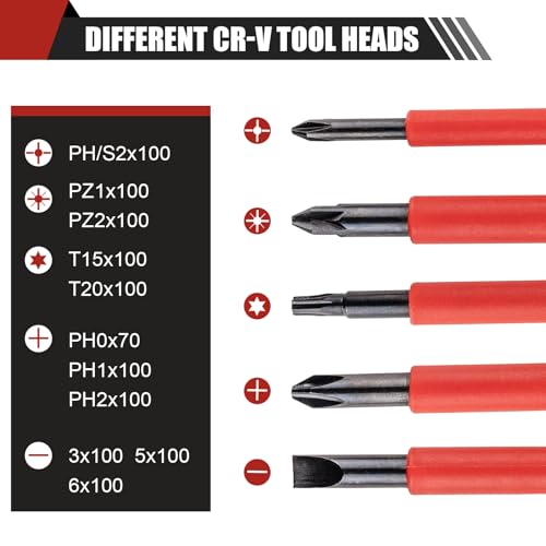 Devvicoo 13PCS S2 Steel Screwdriver Set